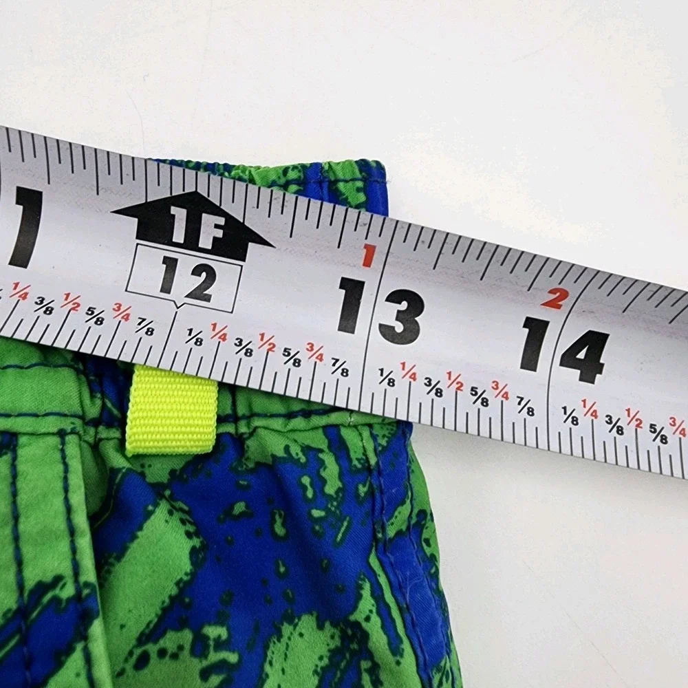 Psycho Bunny Swim Trunks‎ Mens Size XXS Shorts Blue Green Geometric Mesh Lining